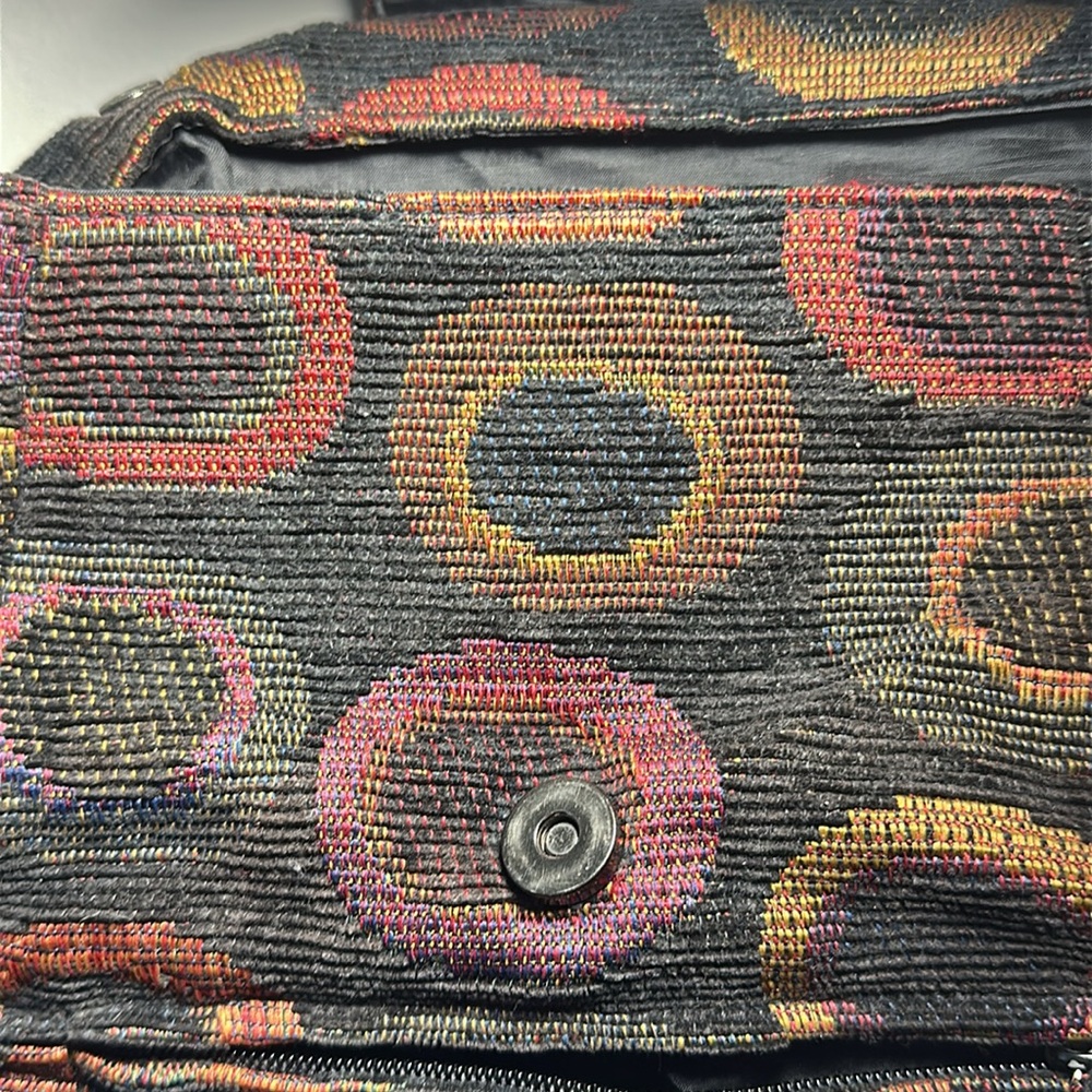 Abstract multicolored tapestry backpack - Picture 10 of 11